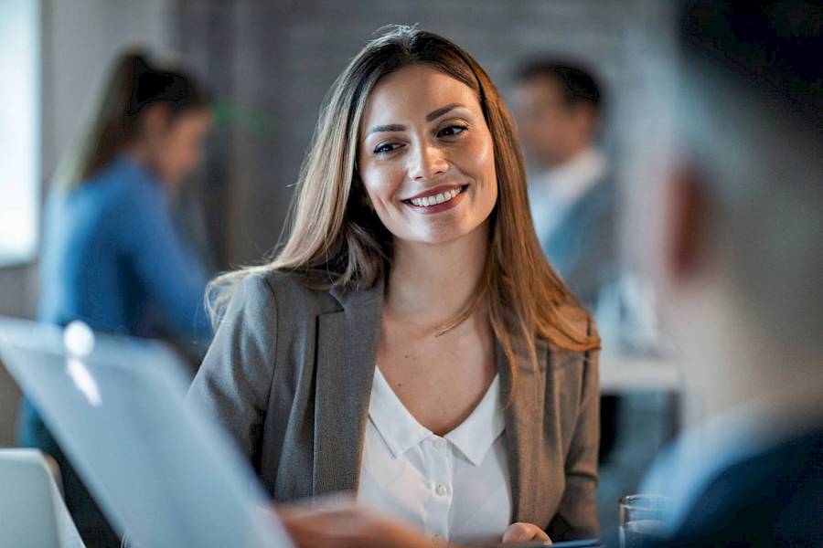 Smiling professional female